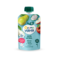 Пюре Фрутоняня 90г Ябл/груша с твор. (груша)